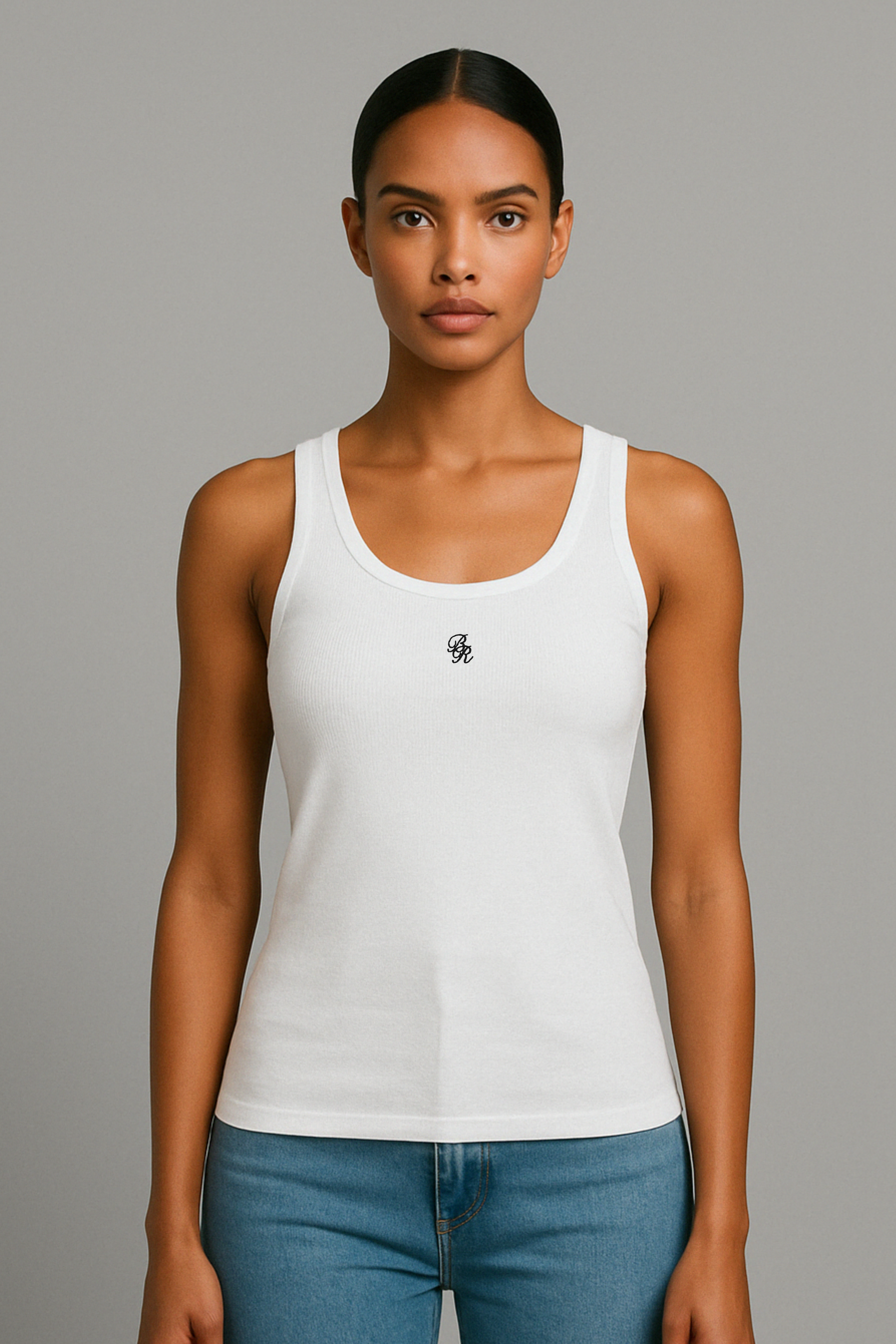 The Sculpted Tank - Black Logo